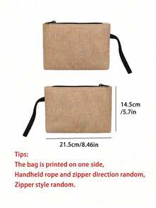 Rainbow Pencil Print Tote Bag Set, Tote Bag And Makeup Bag, Lightweight Large Capacity Tote Bag, Reusable Burlap Shopping Bag, Portable Travel Beach Bag With Makeup Bag, Best Gift For Teacher'S Day, Nurse'S Day, Birthday, Anniversary, Suitable For Weddings - Multicolor - View 12