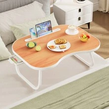 DESTINYGEARS Lap Desk For Laptop Bed Trays For Eating And Laptops Bed Table Tray Breakfast In Bed Tray With Legs Lap Trays For Adults Lap Table Laptop Stand TV Trays For Bed With Cup Holder/Drawer For Sofa/Couch On Low Sitting Floor Portable Foldable