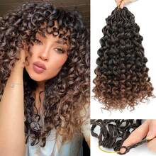 Gogo Curl Crochet Hair 8 Packs Ocean Wave Crochet Hair Pre Looped Deep Twist Goddess Box Braids Curly Water Wave Synthetic Braiding Hair For - Multicolor - View 1