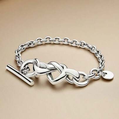 Bestselling S925 Sterling Silver Arrow Through Heart Snake Bone Bracelet, Suitable For Original DIY Bracelet, Fashionable & Elegant Jewelry Gift For Women's Birthday