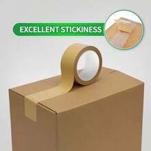 1 rotolo di nastro di carta kraft della lunghezza di 20 m e larghezza di 2 cm/5 cm, adesivo, sensibile alla pressione, di colore marrone, utilizzato per mascheratura, impermeabilizzazione, imballaggio di scatole, magazzinaggio, trasloco, spedizione e sigillatura di cartoni.