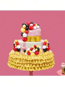 72 Stücke mehrfarbige Schaumstoff Kugeln als Kuchentoppers, Schaumstoff Kugel Kuchendekorationen, Mini Kugel Kucheneinlagen, gemischte Packung in verschiedenen Größen und Farben, geeignet für Geburtstagskuchendekorationen, Taufkuchendekorationen, Hochzeitstortendekorationen, geeignet für DIY (blau, gold, schwarz, rot, lila, rosa, etc.)