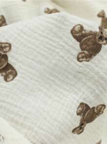 1 Stück Musselin Baby Einwickeldecke mit Zitronen Muster, Kinderwagen Abdeckung, Neugeborenen Empfangsdecke (für Baby Jungen und Mädchen), unisex Säugling Einwickeltuch, Kinderzimmer Bettwäsche, Baby Badetuch