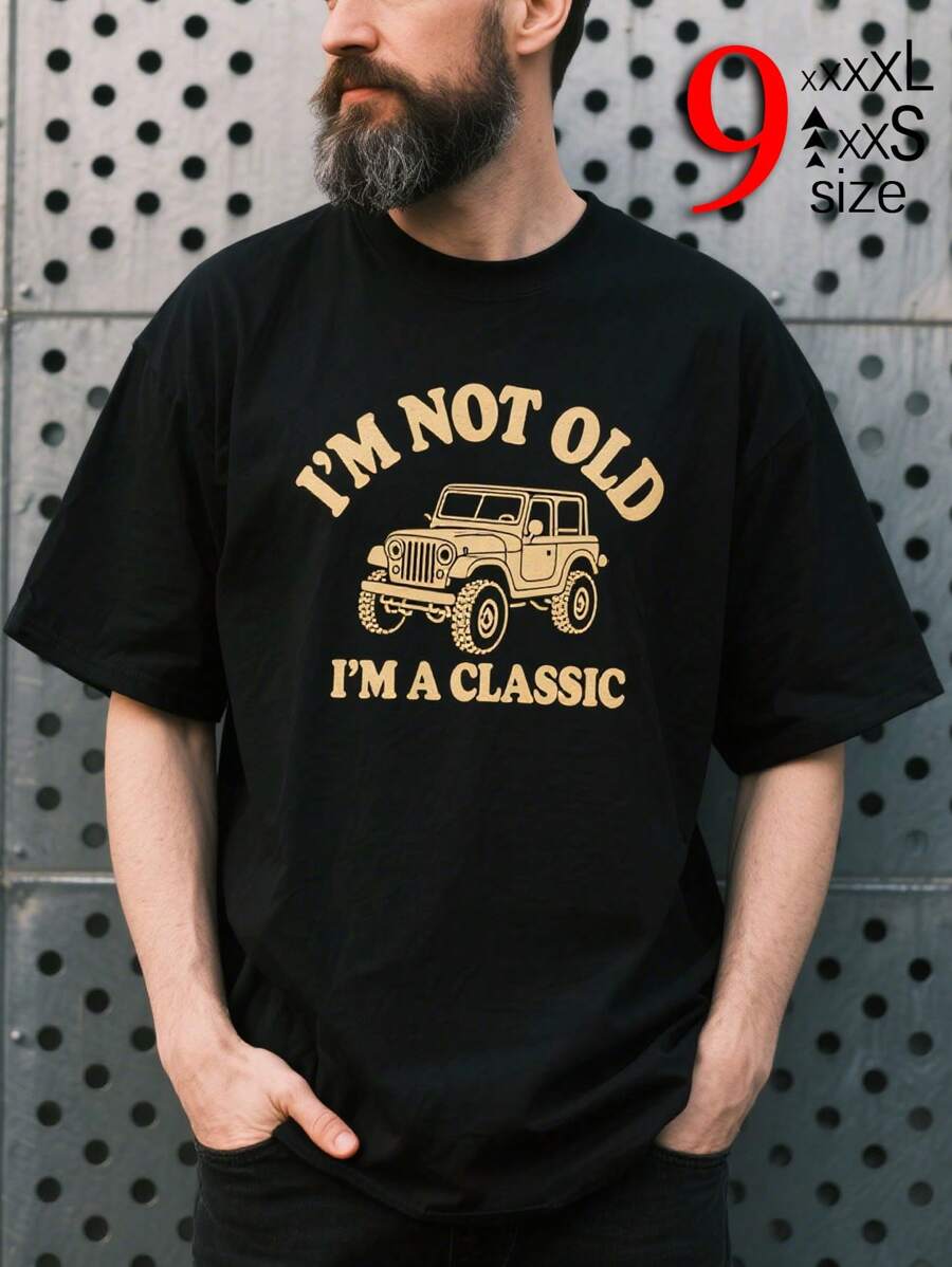 Camiseta de manga corta con estampado gráfico de corte holgado para hombres | Eslogan divertido, diseños de dibujos animados, letras y animales | Alta calidad, de secado rápido, transpirable | Hombro caído, cuello redondo, costuras contrastantes | Versátil para salir, amigos, regalo de novio, commuting, viajes y vacaciones | Top de moda coreana resistente a las arrugas para primavera, verano, otoño y otoño