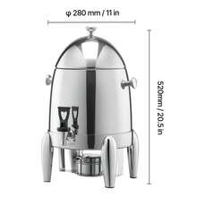 Stainless Steel Beverage Dispenser, 2.7 Gallon Drink Dispenser  With Alcohol Burner, Hot & Cold Drink Dispensers For Coffee Tea Hot Water, With Spigot Ice Tube, For Restaurants, Hotels, Parties - Stainless Steel 2.7 Gal - 查看 10