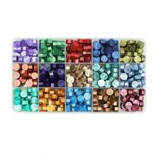 24 Color Hexagonal Sealing Wax Beads, 600Pcs Sealing Wax Beads, Wax For Wax Seal Stamps, Sealing Wax Beads For DIY Envelope Decor, Wedding Invitations, Cards, Postcards, Gift Packing, Crafts, Scrapbooking