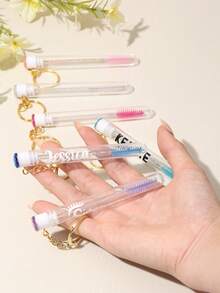 حامل مفاتيح فرشاة رموش قابل للتخصيص، فرشاة رموش محمولة وأنيقة، توفير المساحة، هدية عطلة نهاية الأسبوع، هدية لحفلة عزاب، هدية مثالية للنساء، هدية حصرية ل- الأمهات/الحبيبات/الأصدقاء