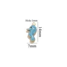 20pcs Stainless Steel Fashion Colorful Cake Seahorse Star Crab Small Pendant Tail Chain Pendant DIY Necklace Bracelet Jewelry Accessories Making