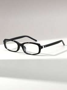 1 副女士矩形小框个性化复古简约高端时尚无度数眼镜，适合日常服装配饰 - 無色 - 查看 7