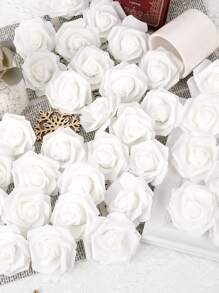 5 / 25 / 50 piezas Rosas de espuma artificiales de 8 cm, cabezas sueltas de rosas de espuma falsas para manualidades DIY, decoración de bodas, cumpleaños, novia, compromiso, fiesta de ducha, arreglo floral central para sala de estar, regalos para el Día de la Madre, decoración del hogar elegante para ramos DIY, decoración de bodas, regalos del Día de la Madre, Pascua y decoración del hogar