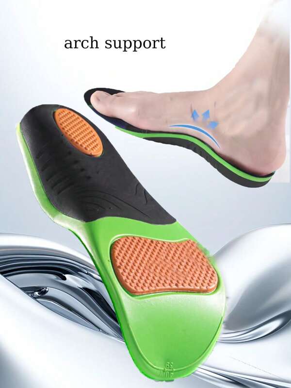 1 Paio di solette ammortizzanti, traspiranti e confortevoli con supporto plantare, adatte per scarpe sportive e casual, per l'autunno/inverno