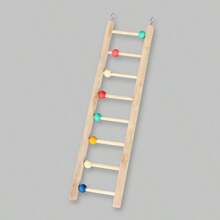 Accesorios para jaula de loro Escalera de madera maciza para juguetes de aves, juguetes para loros, escalera para trepar para loros