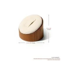 Oirlv 3 PiecesSolid Wood Bevel Ring Display Stand Retro Ring Display Stand Window Display Props Microfiber Ring Holder
