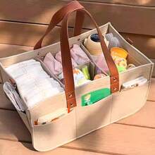 Sac à langer en feutre avec poignées - fourre-tout épais pour couches, sac de voyage pour maman et organisateur d'essentiels pour bébé pour le change, la nurserie et les déplacements