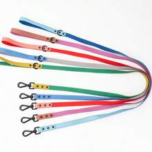 1pc Dual-Color Splicing Leash, PVC Pet Double-Sided Embossed Dog Leash, Waterproof & Durable, Easy To Clean