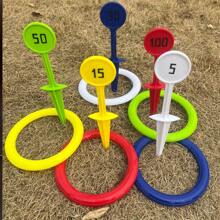 10pcs Outdoor Beach Sports Throwing Ring, PVC Material, Lawn Game Apparatus, Throwing Ring Game, Share Happiness And Interactive Entertainment With Family And Friends, Suitable For Parks, Beaches, Backyards, Camping