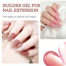 2 Bottles Of Top Coat Base Coat Set No Wipe Foundation Combination Bright Surface At Home DIY Nail Salon Girl Gift - 4 件裝增稠凝膠 - 查看 4