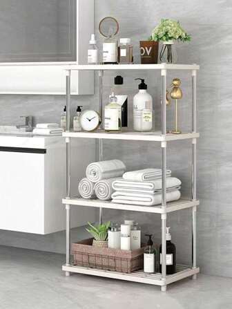 2/4-Storey Multifunctional Storage Rack, Large And Thick Storage Rack, Layered Storage, Large Capacity Saves Space, Stable And Easy To Install, Suitable For Kitchen, Bathroom, Bedroom, Office, Garage | Open Shelves And Enclosed Cabinets, Bathroom Storage Parts And Storage Space Saving Design,Shelves, Organize Shelves (Narrow Style)