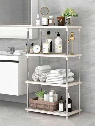 2/4-Storey Multifunctional Storage Rack, Large And Thick Storage Rack, Layered Storage, Large Capacity Saves Space, Stable And Easy To Install, Suitable For Kitchen, Bathroom, Bedroom, Office, Garage | Open Shelves And Enclosed Cabinets, Bathroom Storage Parts And Storage Space Saving Design,Shelves, Organize Shelves (Narrow Style)