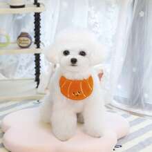 INS Style Korean Fashion New Embroidered Cartoon Pet Bib Dog Scarf, Washable