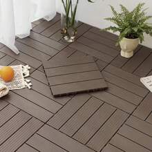 DIY Interlocking Patio/Yard Floor Tiles, Plastic Outdoor Balcony Ground Covering