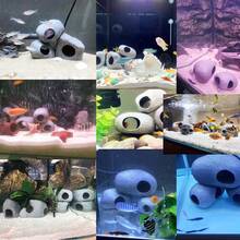 1 件水族箱鱼洞虾屋装饰，仿真石隐蔽装饰用于金鱼养殖，鱼缸造景配件，紫砂陶瓷 - 彩色 - 查看 6