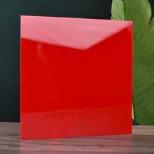 6 PCS Red Cast Acrylic Opaque (No-Transparent) Plastic Sheet 8 X 8 Inch (.118" Thick), For Signs, DIY Projects. - Red - View 2