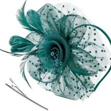 1 buc Fascinator cu pene, petrecere de ceai, elegante, Kentucky Derby, pălării, cutie de pilulă, cocktail, nuntă, mireasă, fascinatoare, bandă de susținere pentru femei și fete, cadou de ziua de naștere de Ziua Mamei, chestii școlare, elegant, toamnă
