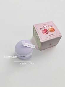 1 pièce Bougie décorative artisanale en forme de macaron, cadeau de mariage et de nouvel an, décoration de chambre, cadeaux - Multicolore - Voir 13