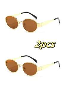 1 Juego/2 Juegos/3 Juegos/4 Juegos/6 Juegos Gafas de marco ovalado superligero y oversize, versátiles y de moda, adecuadas para mujeres, marco grande adelgazante para ir de fiesta, para combinar con la vida diaria y como accesorio de viaje al aire libre, de estilo vintage ovalado imprescindibles para el verano, como atuendo para salir, de vuelta al colegio