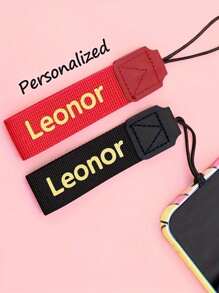 1pc Personalized Nylon Letter Keychain, Custom Name Key Ring, Gift For Valentine's Day, Graduation, Birthday, Anniversary, Father's Day, Mother's Day, Best Friend, Him/Her, Customized Wristlet Key Chain