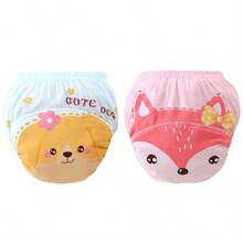 4pcs Baby/Toddler Reusable Potty Training Pants, Absorbent Underwear, Cloth Diapers, Suitable For Boys And Girls, Kids Training Pants, Potty Training Seat, Children's Underwear Gift - Multicolor - View 47