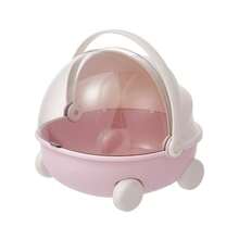 1 pezzo Culla rotonda portatile - Cabina per dormire traspirante in rete, realizzata con un design di alta qualità, utilizzata per riporre bambole, statuine, giocattoli, oggetti, viaggi, conservazione domestica e collezione, culla compatta con chiusura sicura
