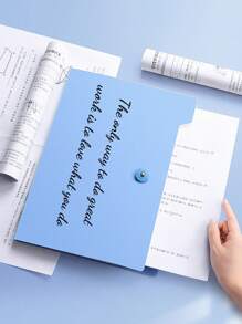 Personalized Custom A4 Binder; 4-Section Folder; Large Capacity Student Test Paper Storage Clip; File Classification And Arrangement Roll Back Belt Return To Campus,Back To School,School Supplies