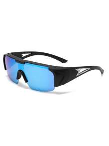 1 Pair Plus Size Men's Solid Color Sporty Clip-On Windproof Photochromic Unisex Fashion Glasses, Versatile For Daily Use Back To School Fashionable Preppy School Look