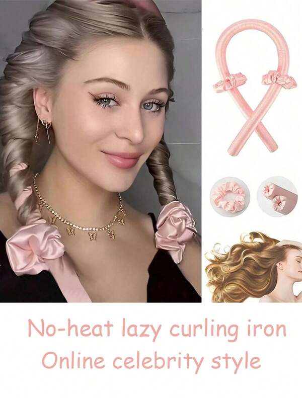 1pc Foam Hair Sleeping Curling Wand, Silk Sponge Big Wave Curler Hair Tool, No Heat Curl & Styling Product