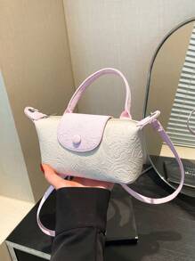 Mini Women Handbag Dumpling Shape Crossbody Bag Casual Tote Shoulder Bag No Punch Messenger Bag, Fashionable