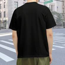Camiseta de selfie de gato del famoso monumento |   Gráfico urbano divertido en negro/blanco - Negro - Ver 4