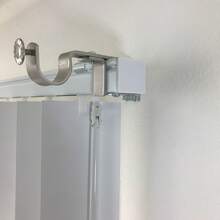NONO Bracket - Outside Mounted Blinds Curtain Rod Bracket Attachment (Satin Nickel) - Blue - View 1