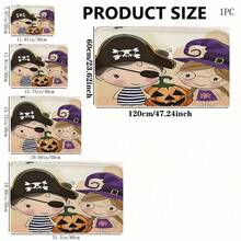 1 pieza Alfombrilla de secado para la cocina con diseño de bruja, pirata y calabaza de Halloween, súper absorbente, con respaldo de goma, multifuncional para el hogar, cafetería y máquina de café