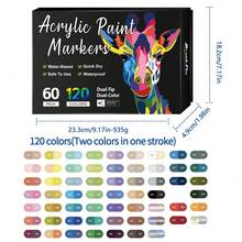 1 支双头双色酒精基马克笔，适用于玻璃绘画，适合艺术学生，可混合，防污，可水洗，返校礼物