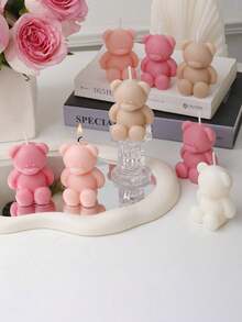 30/20/9/4pcs Cute Mini Bear Smokeless Scented Candle, Perfumed Bedroom, Long-Lasting Household, Female Birthday Gift, DIY Handmade Scented Candle, Ins Home Bedroom Decoration, Hand Gift Scented Candle, Baby Christening Gifts, Christmas Gifts, Luxury Decor, Decorative Candles, Gifts For Women, Wedding Favor Scented Candles, Christmas Gifts For Her - Multicolor - View 5