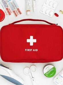 Modische tragbare Handtasche für Medizin für Zuhause und auf Reisen, Erste-Hilfe-Tasche, Tasche für Medizin- und Seuchenschutzutensilien, große tragbare kleine Medizintasche, kleine tragbare Medizintasche, kleine Aufbewahrungstasche, praktische Medizintasche, Mehrzweck