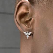 1 对天使翼耳环，水钻耳环，时尚合金耳环