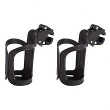 耐用树脂自行车杯架 - 黑色多功能水壶架，带夹子和开口设计，自行车专用稳定手柄安装座，可爱的电缆设计，坚固的结构，通用 360 度旋转杯架 - 防滑瓶架，适用于婴儿车、自行车和轮椅 - 方便父母、骑自行车者和轮椅使用者的选择 - 户外运动爱好者的绝佳礼物 - 彩色 - 查看 13