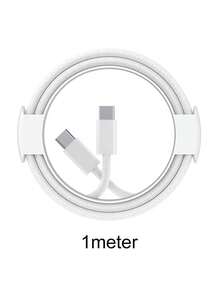 USB-C 编织充电线 (1米) Apple 正品充电线 Apple 手机原装充电线 - 白色 - 查看 5