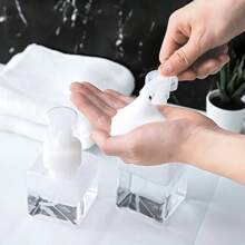 1pc Simple Foaming Soap Dispenser, Countertop Press Lotion Bottle, Reusable & Refillable Hand Sanitizer Dispenser, Empty Bottle For Shampoo Shower Gel Hand Soap, Bathroom Accessories, Home Decor, Furniture For Home