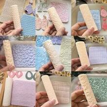 Boho Polymer Clay Texture Roller, Flowers Leaf Geometric Pattern Texture Roller For Jewelry Making, Work With Polymer Clay Cutters, Jewelry Making Supplies - Textured Roller - View 3