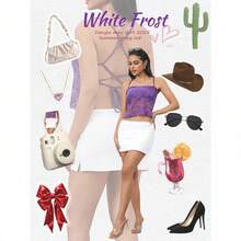 Stretchy Mini Skorts Mid Waist Skirt With Shorts Side Slit 2025 Sports Daily Going Out Outfits - 朗訊白 - 查看 5