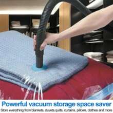 12 X STRONG VACUUM STORAGE SPACE SAVER SAVING VACUM VACCUM LARGE ORGANISER BAGS - White - View 9